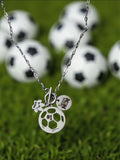 Stainless Steel Soccer Mom Charm Necklace