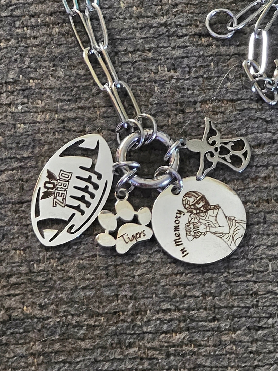 Stainless Steel Picture Charm Necklace