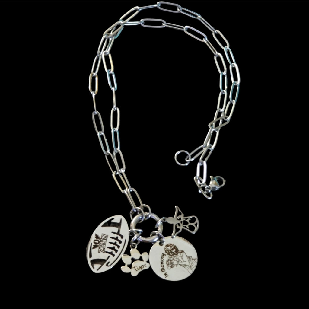 Stainless Steel Picture Charm Necklace