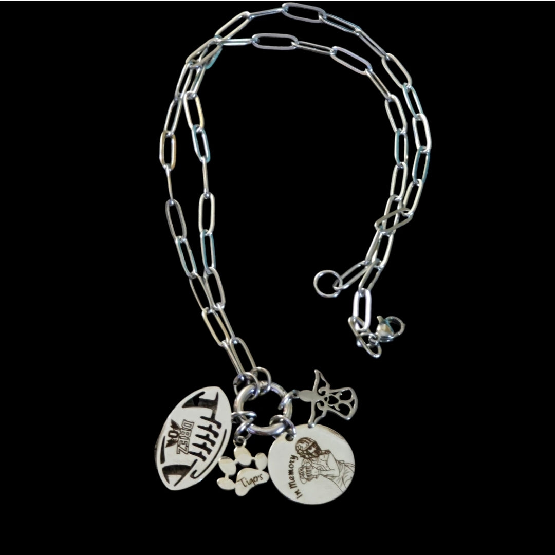 Stainless Steel Picture Charm Necklace