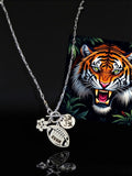 Stainless Steel Football Mom Charm Necklace