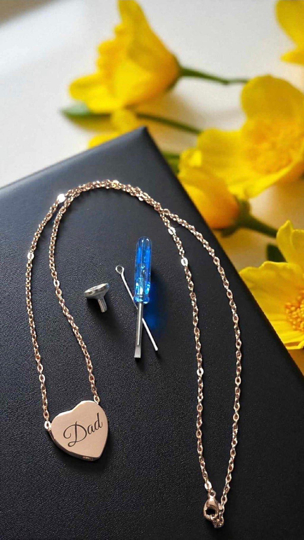 Engraved Stainless Steel Urn Necklaces